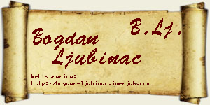 Bogdan Ljubinac vizit kartica